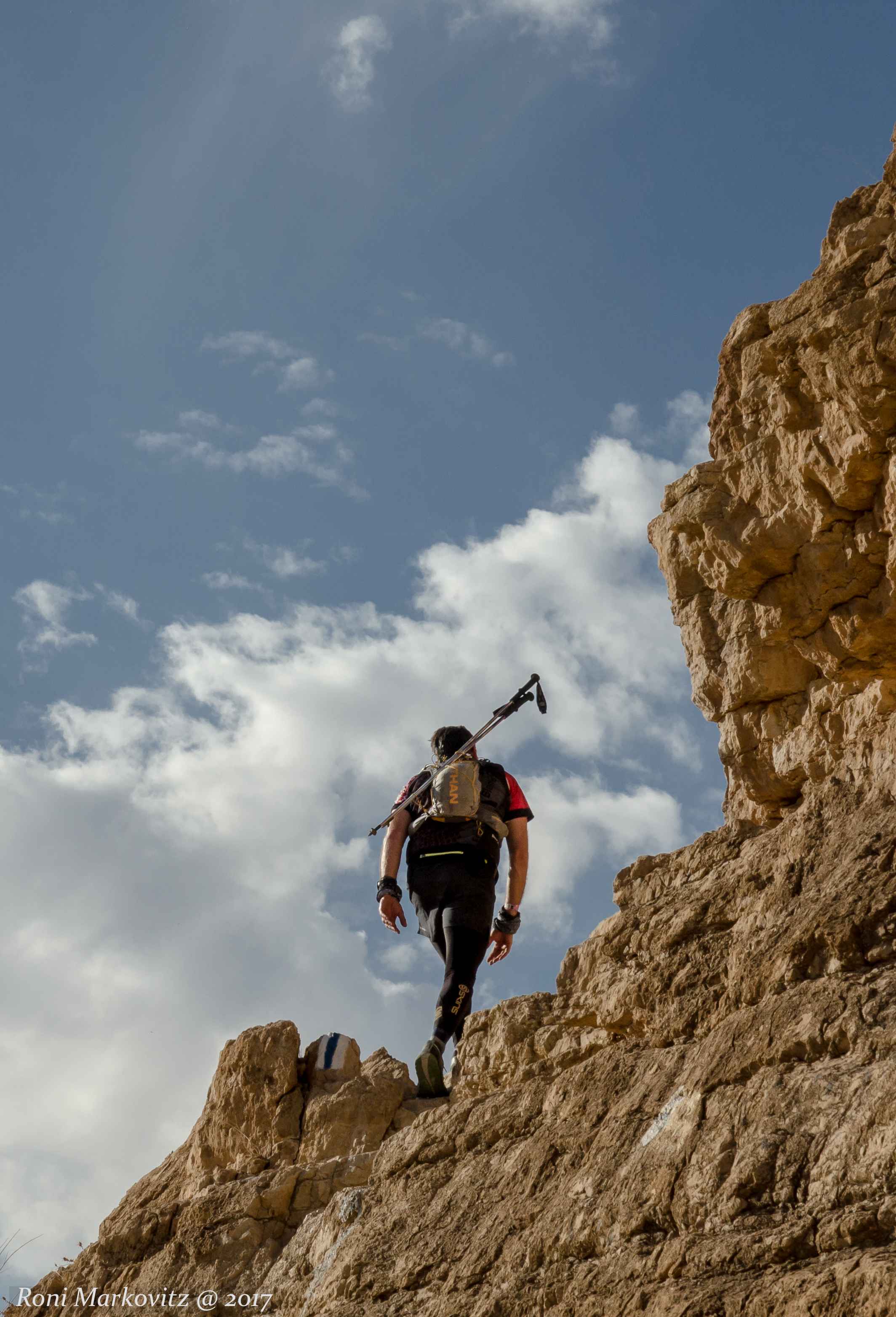 Top of the Zeelim Clif during the Masada Challenge 2016